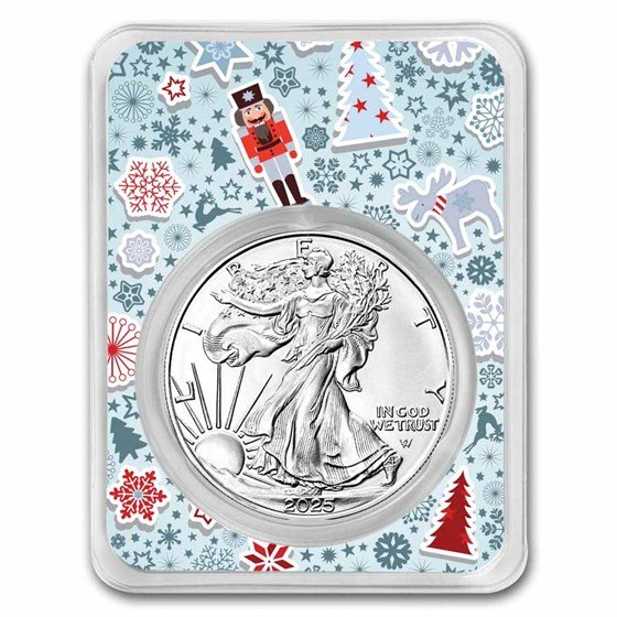 2025 1 oz American Silver Eagle - w/Nutcracker Collage Card