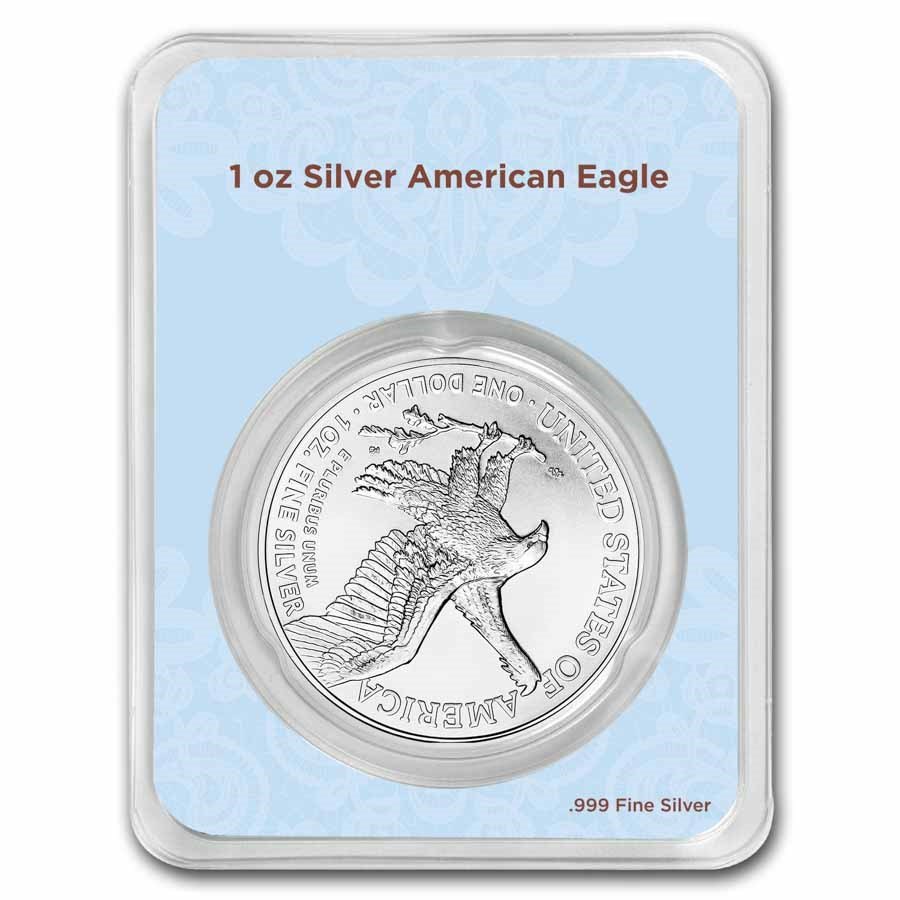 2025 1 oz Silver Eagle - w/Just Married, Light Blue Card, In TEP