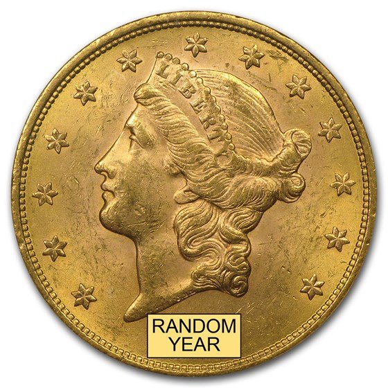 $20 Liberty Gold Double Eagle MS-62 NGC (1800s S-Mint)