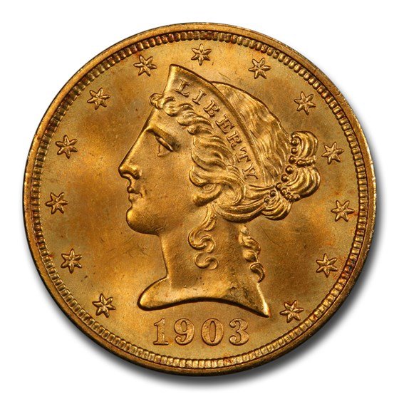 1903 $5 Liberty Gold Half Eagle