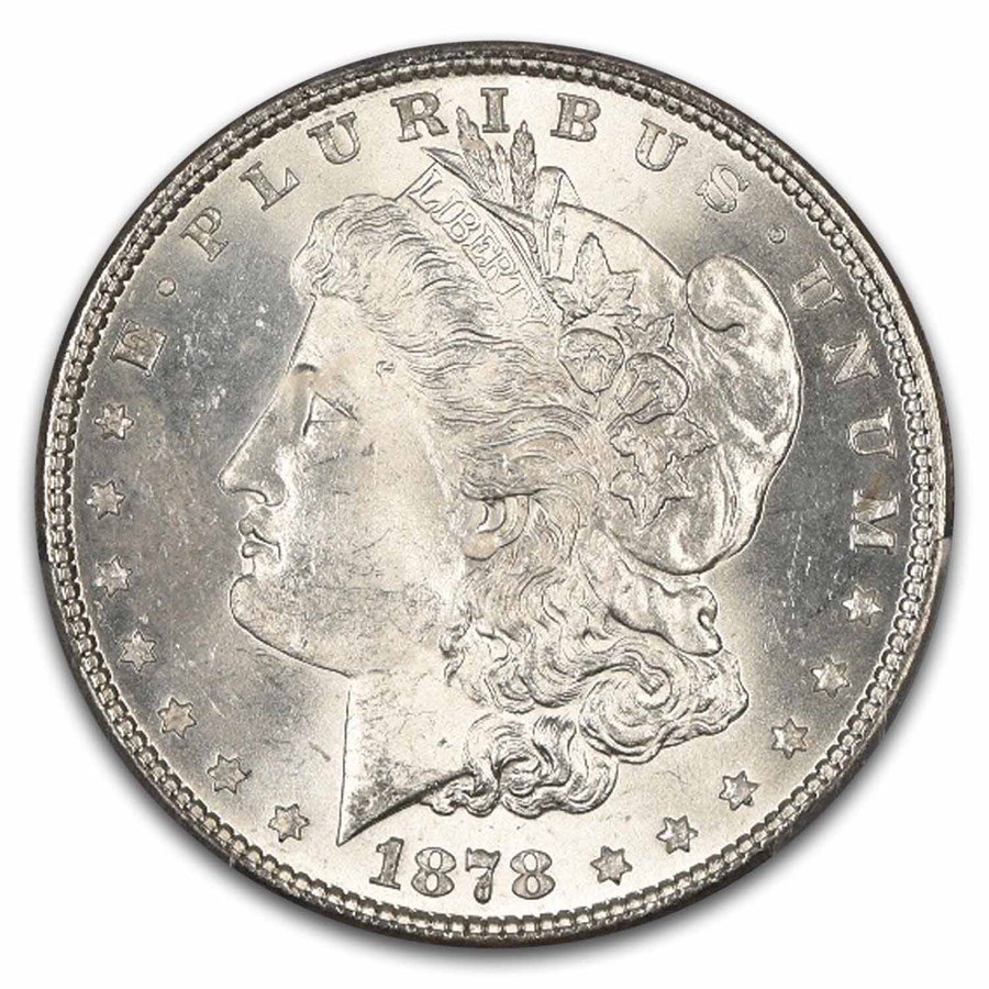 1878 Morgan Dollar 7/8 TF MS-64 PCGS (Weak)