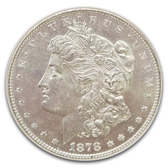1878 Morgan Dollar 7 TF Rev of 78 MS-63 PL NGC