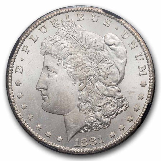 1881-cc Morgan Dollar MS-63 NGC (Original Bag Fragment)