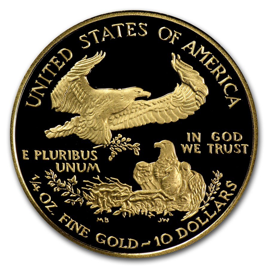 2008-W 1/4 oz Proof American Gold Eagle (w/Box & COA)