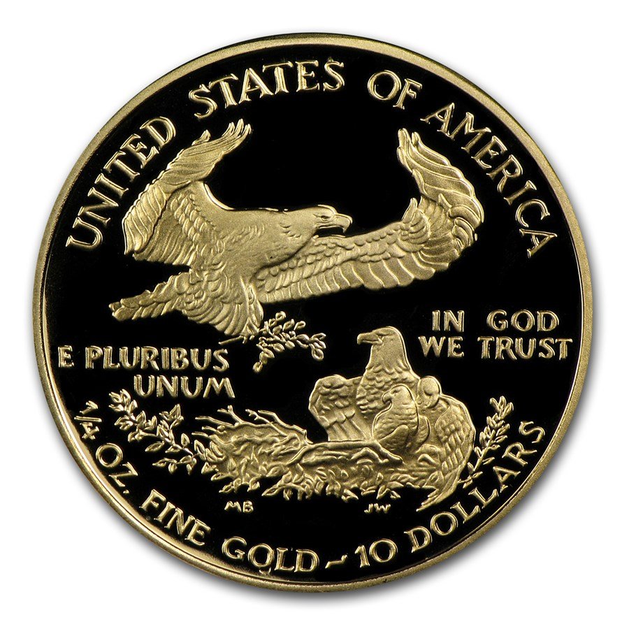 2000-W 1/4 oz Proof American Gold Eagle (w/Box & COA)