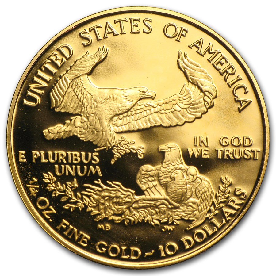 1995-W 1/4 oz Proof American Gold Eagle (w/Box & COA)