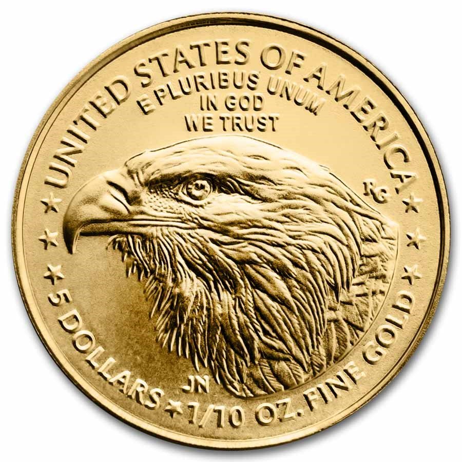 2025 1/10 oz American Gold Eagle - w/Red Christmas Trees Card