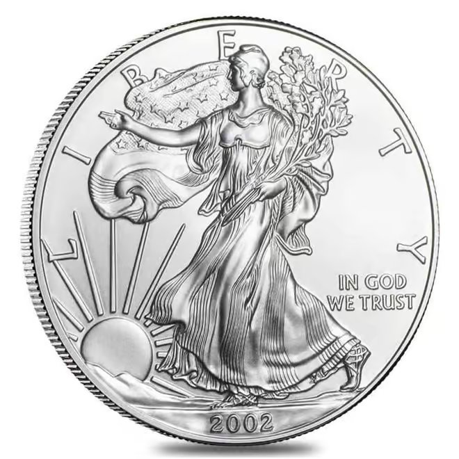 2002 1 oz Silver American Eagle Struck in 2001 NGC MS 69 Early Production