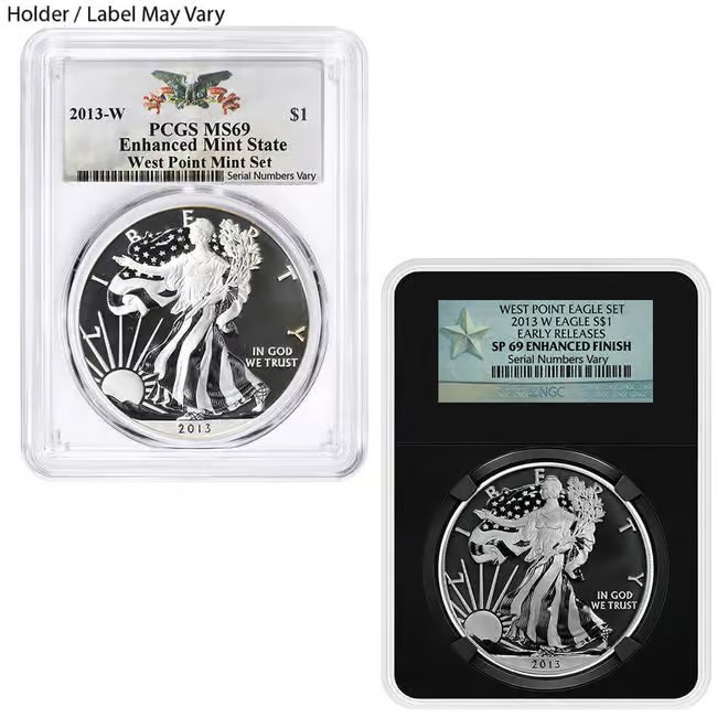 2013-W 1 oz Enhanced Silver American Eagle NGC/PCGS MS/SP 69