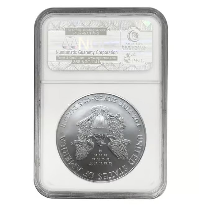 1999 1 oz Silver American Eagle $1 Coin NGC MS 69