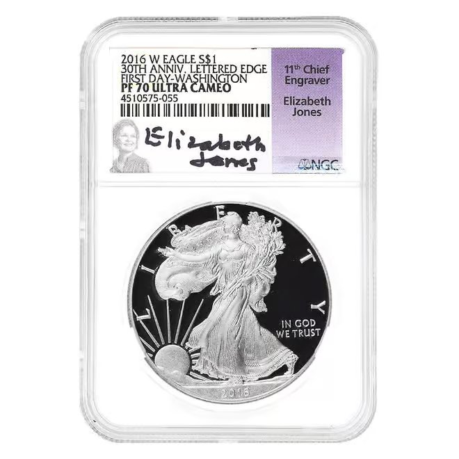 2016-W 3 oz Proof Silver American Eagle 3-Coin Set NGC PF 70 UCAM FD (Elizabeth Jones)