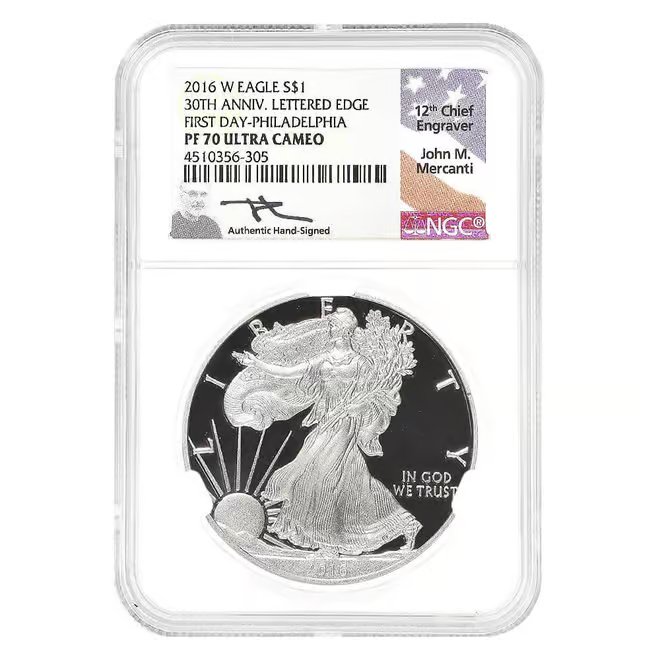 2016-W 3 oz Proof Silver American Eagle 3-Coin Set NGC PF 70 UCAM FD (John M. Mercanti)