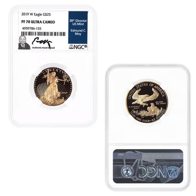 2019-W 1.85 oz Proof Gold American Eagle 4-Coin Set NGC PF 70 UCAM (Edmund C. Moy)