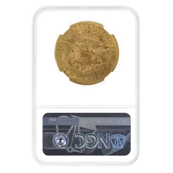 1864 $20 Liberty Head Double Eagle Gold Coin NGC XF Details