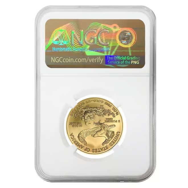 2002 1/2 oz $25 Gold American Eagle NGC MS 70
