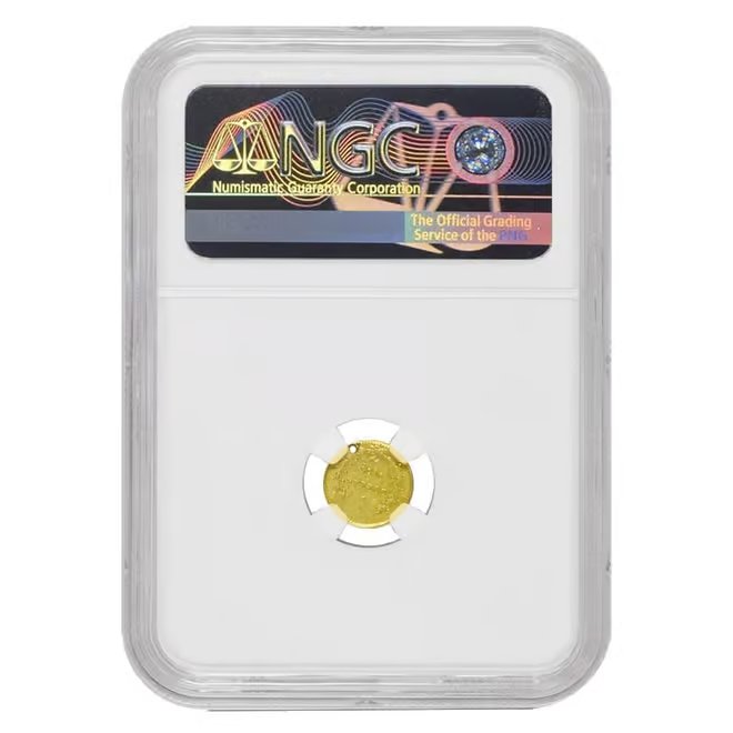 1854 Gold California Fractional Liberty Round 50 Cents BG-403 NGC AU Details