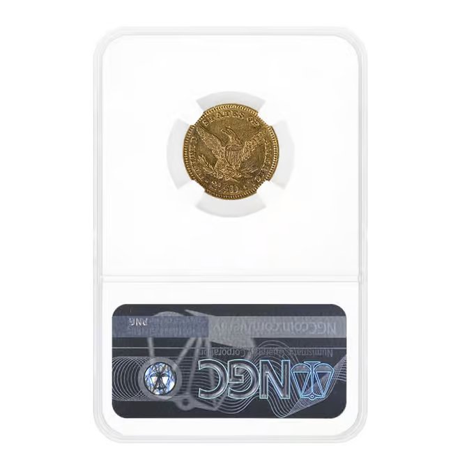 1882 $2.5 Liberty Head Quarter Eagle Gold Coin NGC AU Details