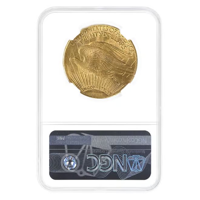 1925-S $20 Saint Gaudens Double Eagle Gold Coin NGC MS 61