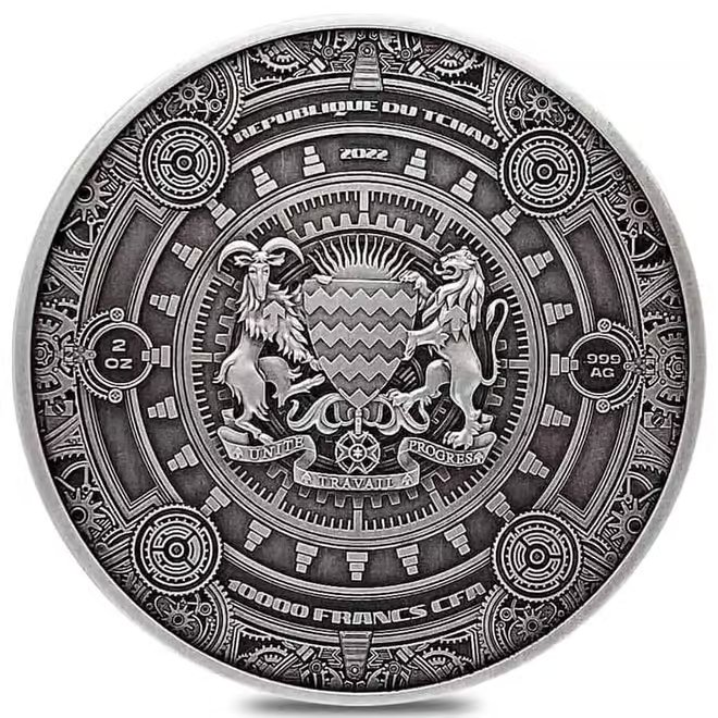 2022 Chad 2 oz Silver Mechanized Minotaur Coin NGC MS 70 ER One of First 100