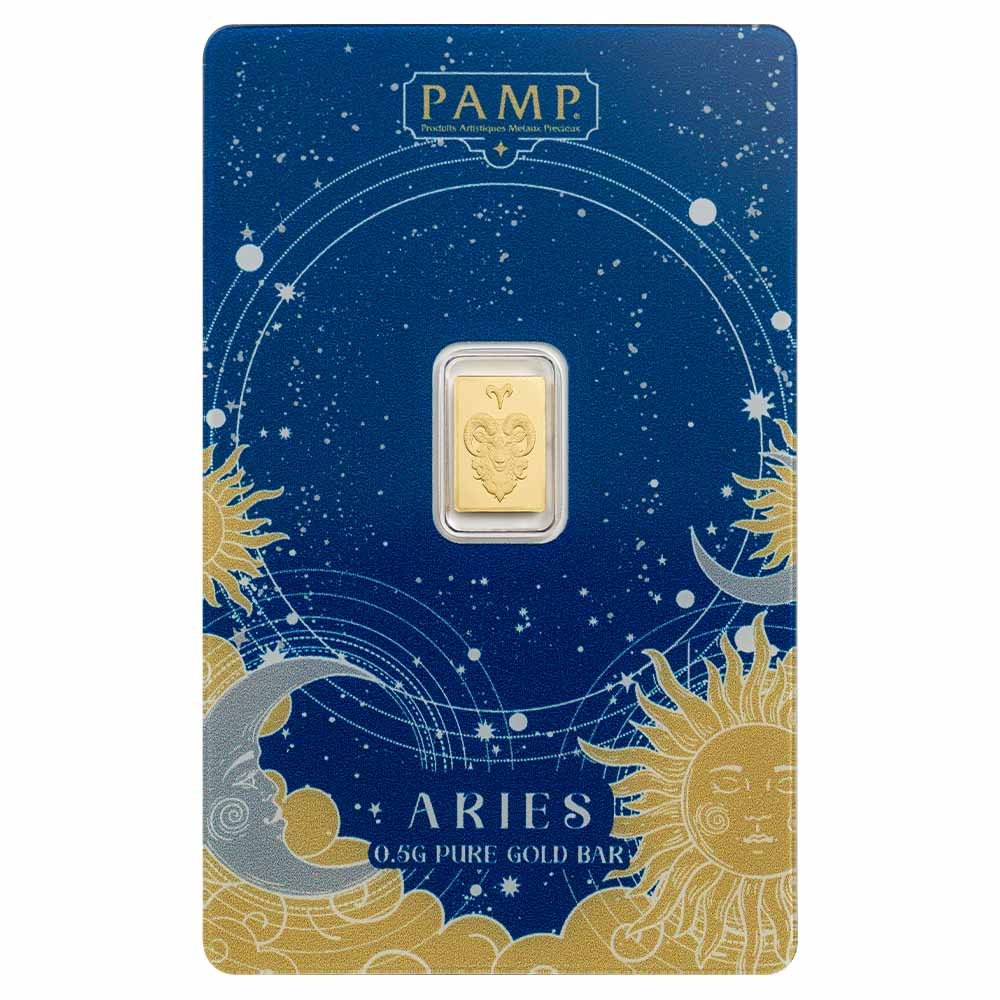 Pamp Suisse 1/2 Gram Gold Zodiac--Aries