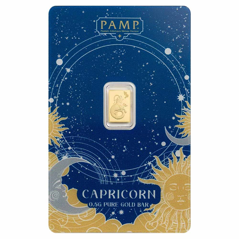 Pamp Suisse 1/2 Gram Gold Zodiac--Capricorn