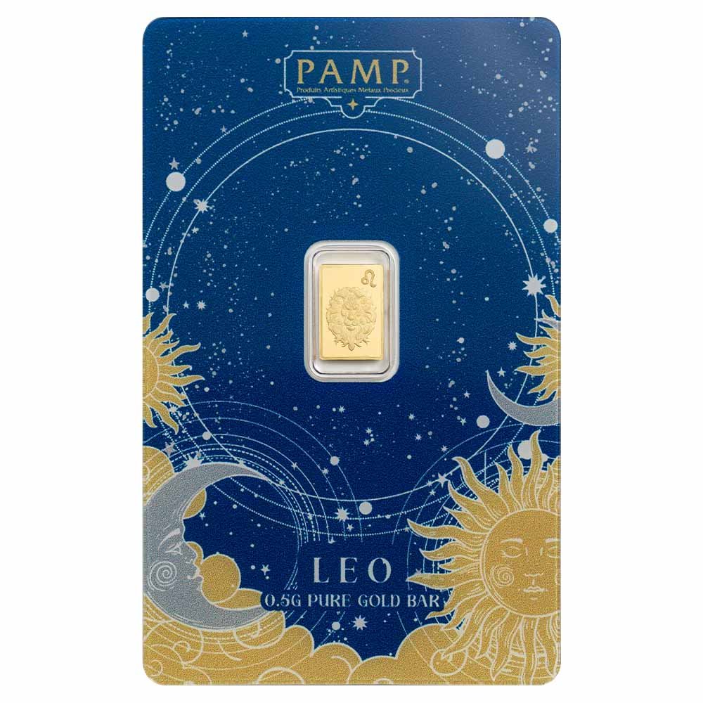 Pamp Suisse 1/2 Gram Gold Zodiac--Leo