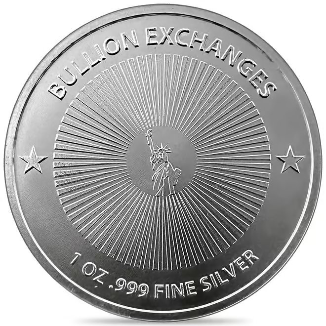 1 oz Bullion Exchanges Silver Round .999 Fine