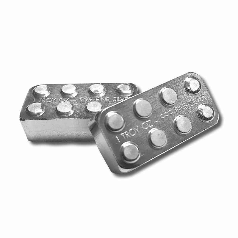 1 oz Silver Building Block Bar - 12pc. Set
