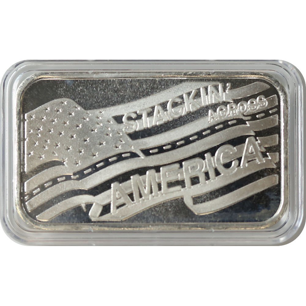 North Carolina License Plate - Stacking Across America 1oz Silver Bar